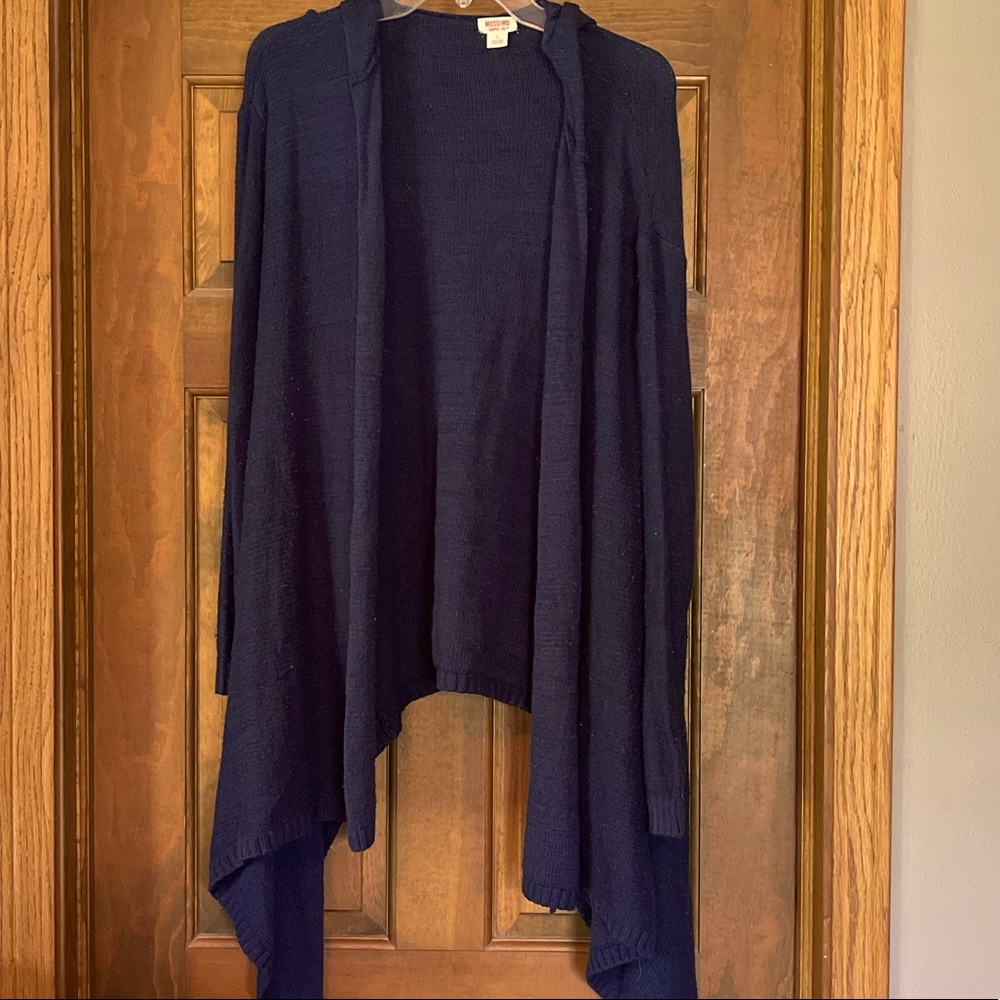 Hooded cardigan sweater